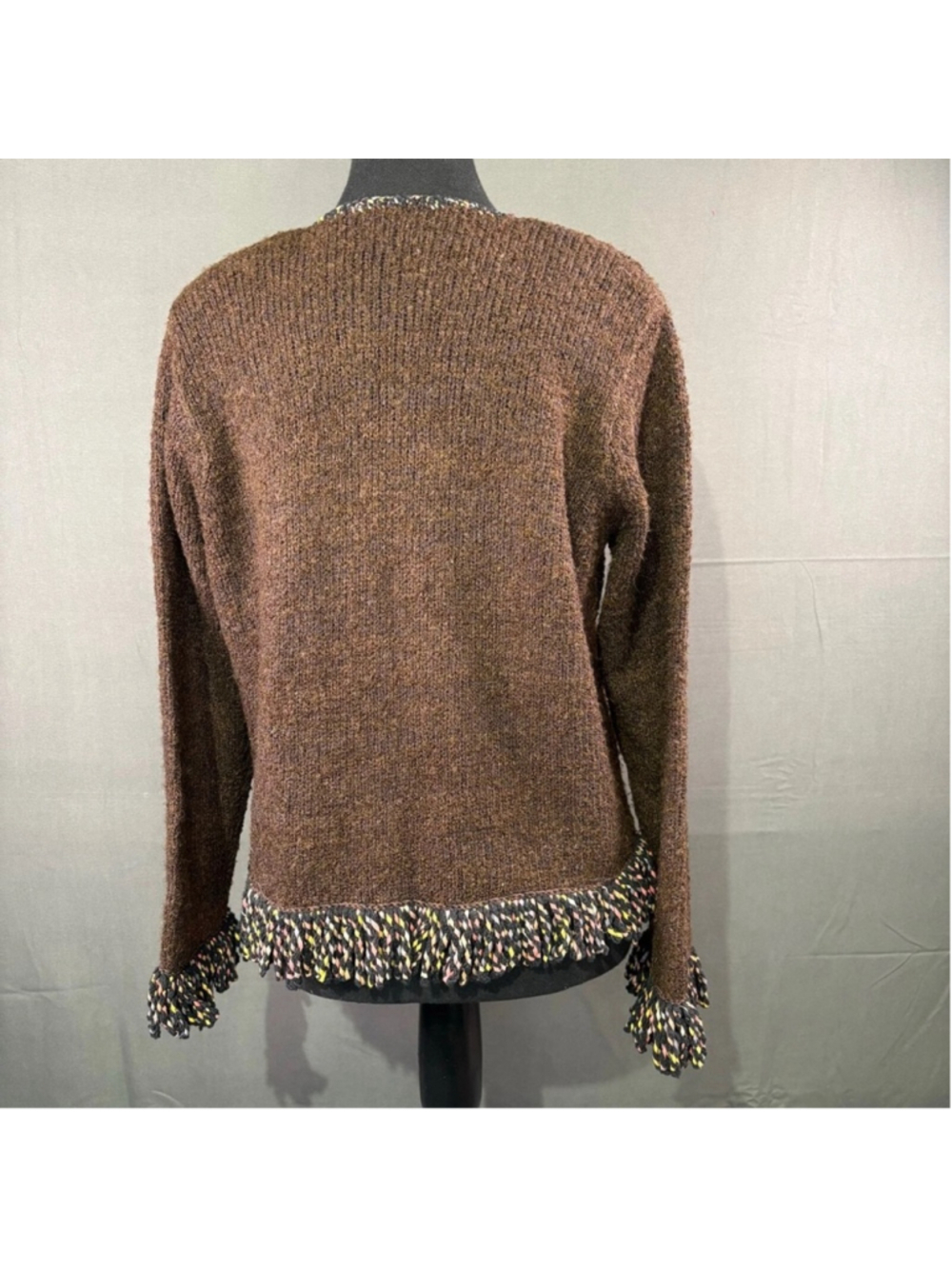 VTG Design Options by Philip & Jane Gordon Sweater Women S Cardigan Knit Brown - Picture 3 of 12
